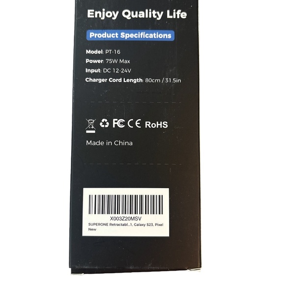 SUPERONE Retractable Car Charger 4-in-1 Fast Charging USB-C USB-A New - Picture 2 of 10